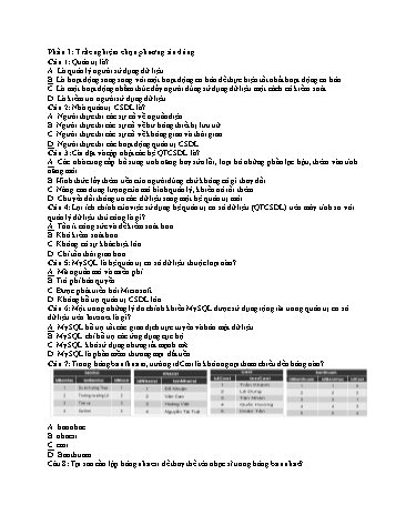 Đề cương ôn tập Tin học 11