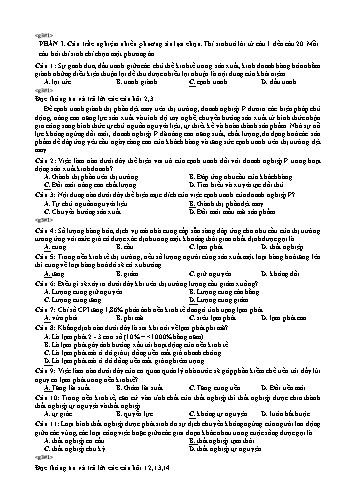 Đề thi GDKT&PL 11 - Đề 2 (Có đáp án)