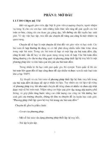 Phương pháp thiết lập quan hệ truy hồi trong các bài toán đếm