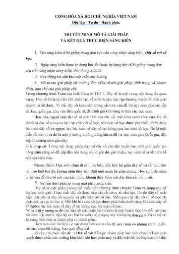 Sáng kiến kinh nghiệm Dãy số với số học