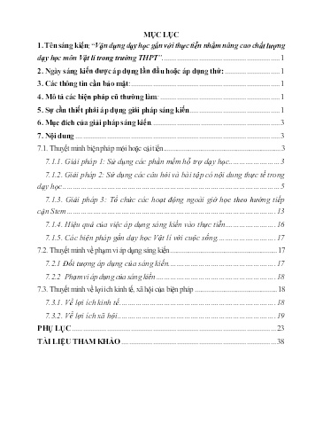 Vận dụng dạy học gắn với thực tiễn nhằm nâng cao chất lượng dạy học môn Vật lí trong trường THPT